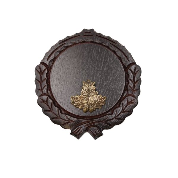 with solid oak leaves + small