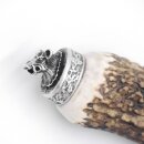 Bottle opener with deer antler handle and end cap...