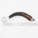 Bottle opener with deer antler handle and end cap decoration, wild boar mini boar head 13.5