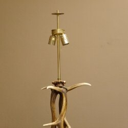 Stehlampe Pergament Leder Lampenschirm Damhirschstangen-12 Stück Geweih Lampe Leuchte Stange 92.2.10