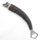 Apribottiglie con corna di cervo Manico in corno di cervo con cappuccio decorativo Testa di cinghiale Testa di cinghiale GL 23 cm 27.19.6.42