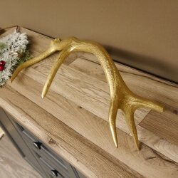 Rothirsch goldfarbig Länge 61 cm Hirsch Stange Abwurfstange 71.1.141