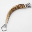 Bottle opener with deer antler handle and end cap...