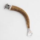 Bottle opener with deer antler handle and end cap decoration, wild boar standing, GL 23 cm 27.19.8.34