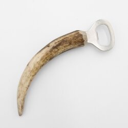Flaschenöffner mit Hirschgeweih L 15 cm Rothirsch Hirsch Geweih Stange Griff 27.2.123