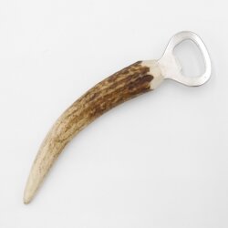 Flaschenöffner mit Hirschgeweih L 16 cm Rothirsch Hirsch Geweih Stange Griff 27.2.124