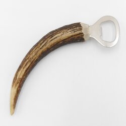 Flaschenöffner mit Hirschgeweih L 15-16 cm Rothirsch Hirsch Geweih Stange Griff 27.2.126