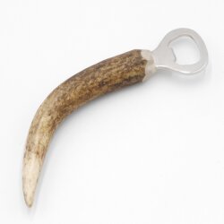 Flaschenöffner mit Hirschgeweih L 16 cm Rothirsch Hirsch Geweih Stange Griff 27.2.127