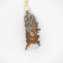 Key ring with roebuck antlers, rose, oak leaves, and acorns Pendant with roebuck Length: 12 cm 29.M5.13