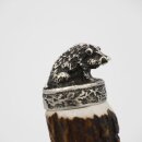 Bottle opener with deer antler handle and end cap...