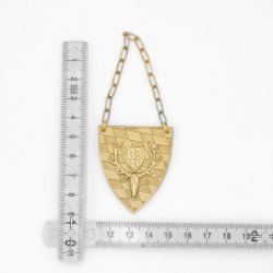 BJV Medaille Gold Prämierung Wappenförmig CIC Rehbock Trophäen Bewertung