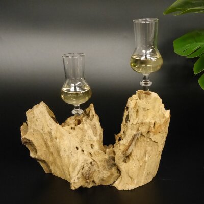 Schnapsanbieter 2 Gläser mit Stiel auf Wurzel Steckglas Set Schnaps Geschenk Neu 27.60.1.49