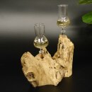 Schnapsanbieter 2 Gläser mit Stiel auf Wurzel Steckglas Set Schnaps Geschenk Neu 27.60.1.49