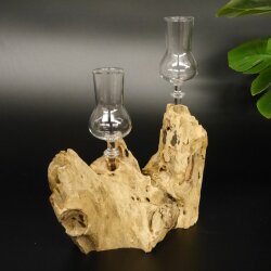 Schnapsanbieter 2 Gläser mit Stiel auf Wurzel Steckglas Set Schnaps Geschenk Neu 27.60.1.49