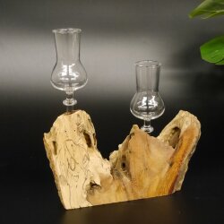 Schnapsanbieter 2 Gläser mit Stiel auf Wurzel Steckglas Set Schnaps Geschenk Neu 27.60.1.49