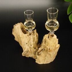 Schnapsanbieter 2 Gläser mit Stiel auf Wurzel Steckglas Set Schnaps Geschenk Neu 27.60.1.49