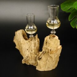 Schnapsanbieter 2 Gläser mit Stiel auf Wurzel Steckglas Set Schnaps Geschenk Neu 27.60.1.49