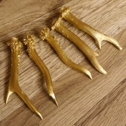 5 Rehstangen Goldfarben Gehörne Rehgeweihe Geweih Stangen Stange 14.3.116