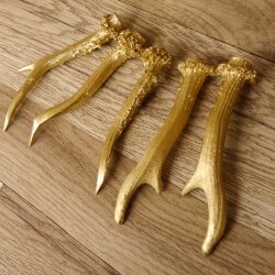5 Rehstangen Goldfarben Gehörne Rehgeweihe Geweih Stangen Stange 14.3.116