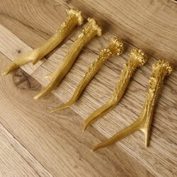 5 Rehstangen Goldfarben Gehörne Rehgeweihe Geweih Stangen Stange 14.3.116