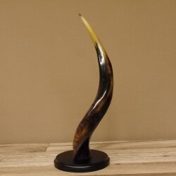 1 Stück Kudu Aussenhorn glanzpoliert Mini auf Ständersockel H 38 cm 80.20.5.3