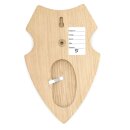 3 stuks wapenschild AF 19 x 12 cm ree schild trofee schild met 1 kaakvak in licht eikenhoornklem