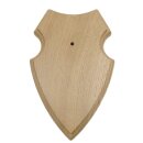 1 Stück Wappenschild AF 19 x12 cm Reh Schild Trophäenschild in Eiche hell Neu