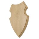 1 Stück Wappenschild AF 19 x12 cm Reh Schild Trophäenschild in Eiche hell Neu