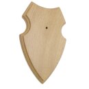 1 Stück Wappenschild AF 19 x12 cm Reh Schild Trophäenschild in Eiche hell Neu