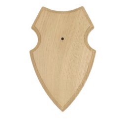 1 Stück Wappenschild AF 19 x12 cm Reh Schild Trophäenschild in Eiche hell Neu