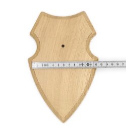 1 Stück Wappenschild AF 19 x12 cm Reh Schild Trophäenschild in Eiche hell Neu
