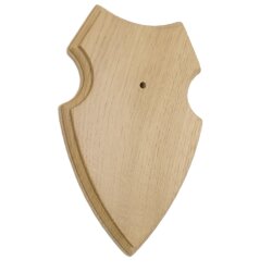 1 Stück Wappenschild AF 19 x12 cm Reh Schild Trophäenschild in Eiche hell Neu