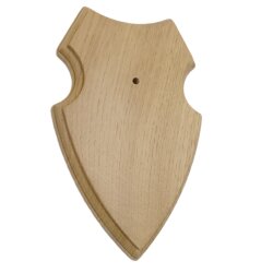 1 Stück Wappenschild AF 19 x12 cm Reh Schild Trophäenschild in Eiche hell Neu