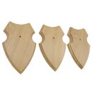 3 stuks wapenschilden AF 19 x 12 cm Ree Schild Trofeeën in licht eikenhout Nieuw