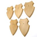 5 Stück Wappenschilder AF 19 x12 cm Reh Schild Trophäenschilder in Eiche hell Neu