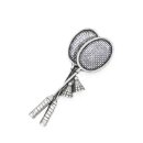 Badmintonracket met shuttle Pin Speld Badmintonracket