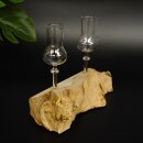 Schnapsanbieter kleine 2 Gläser mit Stiel auf Wurzel Steckglas Set Schnaps Geschenk Neu 27.60.1.52