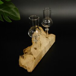 Schnapsanbieter kleine 2 Gläser mit Stiel auf Wurzel Steckglas Set Schnaps Geschenk Neu 27.60.1.52