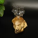 Schnapsanbieter kleine 3 Gläser mit Stiel auf Wurzel Steckglas Set Schnaps Geschenk Neu 27.60.1.55