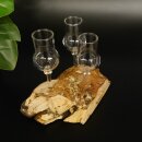 Schnapsanbieter kleine 3 Gläser mit Stiel auf Wurzel Steckglas Set Schnaps Geschenk Neu 27.60.1.55