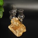 Schnapsanbieter kleine 3 Gläser mit Stiel auf Wurzel Steckglas Set Schnaps Geschenk Neu 27.60.1.55