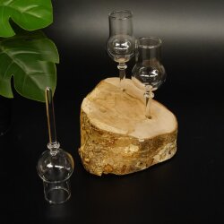Schnapsanbieter kleine 3 Gläser mit Stiel auf Wurzel Steckglas Set Schnaps Geschenk Neu 27.60.1.56
