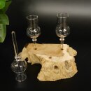 Schnapsanbieter kleine 3 Gläser mit Stiel auf Wurzel Steckglas Set Schnaps Geschenk Neu 27.60.1.57