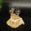 Schnapsanbieter kleine 3 Gläser mit Stiel auf Wurzel Steckglas Set Schnaps Geschenk Neu 27.60.1.57