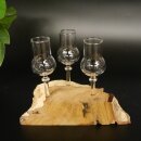 Schnapsanbieter kleine 3 Gläser mit Stiel auf Wurzel Steckglas Set Schnaps Geschenk Neu 27.60.1.57