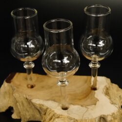 Schnapsanbieter kleine 3 Gläser mit Stiel auf Wurzel Steckglas Set Schnaps Geschenk Neu 27.60.1.57
