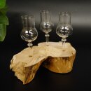 Schnapsanbieter kleine 3 Gläser mit Stiel auf Wurzel Steckglas Set Schnaps Geschenk Neu 27.60.1.60