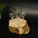Schnapsanbieter kleine 4 Gläser mit Stiel auf Wurzel Steckglas Set Schnaps Geschenk Neu 27.60.1.67
