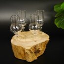 Schnapsanbieter kleine 4 Gläser mit Stiel auf Wurzel Steckglas Set Schnaps Geschenk Neu 27.60.1.67