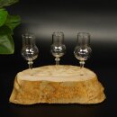 Schnapsanbieter kleine 3 Gläser mit Stiel auf Wurzel Steckglas Set Schnaps Geschenk Neu 27.60.1.69